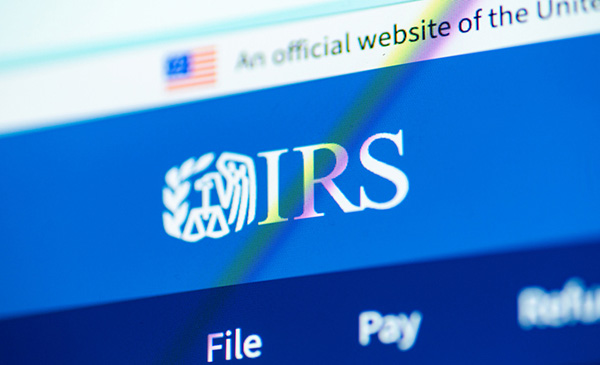 IRS detail on a computer screen